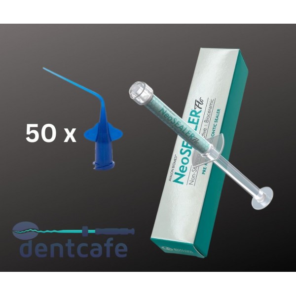 PROMO NeoSEALER Flo - bioceramic sealer endodontic - refill seringa 2.2 g  Avalon Biomed + 50 de aplicatoare albastre
